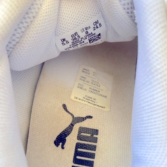 Puma White Transport Shoes Size 8 - Picture 6 of 6